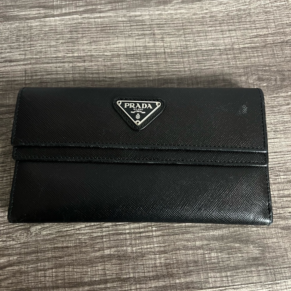 Prada Double Flap Long Wallet
